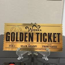 Willy Wonka Gold Ticket | eBay