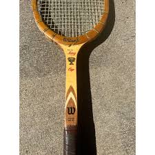 Collection of Vintage Wooden Wilson Tennis Rackets With ...