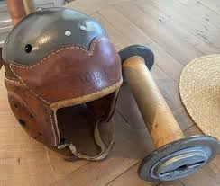 CIRCA Vintage 1930s DOUBLE WING TIP Leather WILSON Vintage Football Helmet OLD | eBay