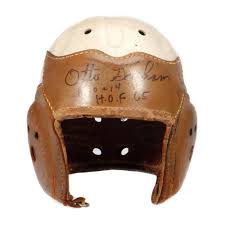 Sold at Auction: Browns Otto Graham signed old school Helmet with #60 + 14 HOF '65.