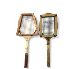 Antique Wooden Tennis Rackets with Press - Vintage Sports ...