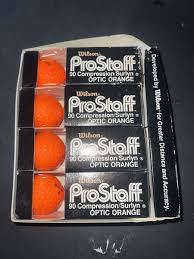 12 Vintage Wilson ProStaff Optic Orange Golf Balls Original ...