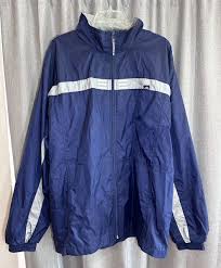 Vintage Y2K Adidas Navy Blue Windbreaker Jacket Full Zip ...