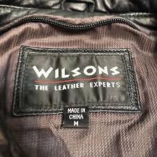 Wilsons Black Leather Full-Zip Jacket Men's Size Medium ...