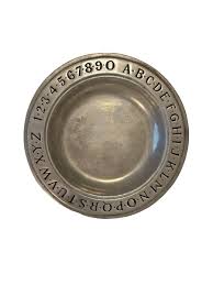 Vintage Wilton Columbia PA Pewter RWP Alphabet & Numbers 9+ ...