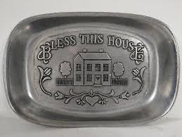 Mikasa Wilton Armetale Pewter Aluminum "Bless This House" Plate Tray Trivet | eBay