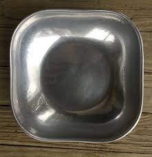 VINTAGE SQUARE PEWTER BOWL WILTON-COLUMBIA. PA ...