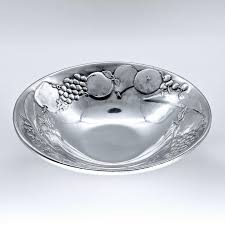 Vintage Wilton Armetale Fruit Bowl, 12.75" Round Silver ...