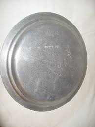 vintage Wilton pewter serving plate / tray with covered ...