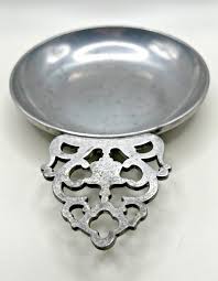Vintage Stede Pewter Porridge/Porringer Bowl Single Handle w ...