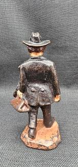 Vintage Cast Iron Traveling Salesman Figurine: Hand-painted ...