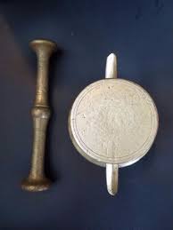 Solid Brass Antique Banded Mortar & Pestle MAGNIFICENT | eBay