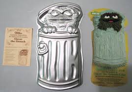 Vintage Wilton Character Cake Pans Sesame Street Oscar the ...