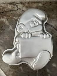 Vintage Smurf Cake Pan 1983 Wilton Peyo Cute Baking Cake Pan ...