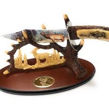 DEER BOWIE With Wood and Antler Stand - Etsy