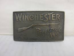 Winchester Rifles New Haven CT 4 x 2.25 inch Metal Belt Buckle Men's Accessory | eBay
