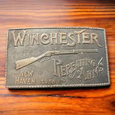 Winchester Repeating Arms Belt Buckle Brass Vintage New Haven Conn | eBay