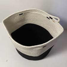 Mia Melange Foldable Cotton Basket Fab Fit Fun Storage Plant ...