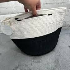 Mia Melange | Accents | Mia Melange Foldable Cotton Basket ...