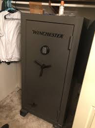 I got my first safe today! It's a Winchester 24 gun safe and ...