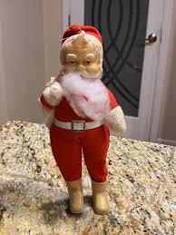 Vintage Santa Claus Figure With Toy Bag Merry Christmas As ...