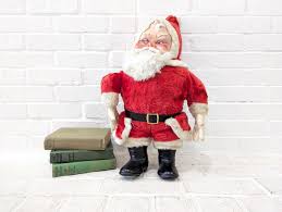 Vintage Stuffed Santa Figurine // 22" Tall Santa Claus ...