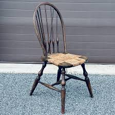 Antique John Wanamaker New York Windsor Chair With Rush Seat ...