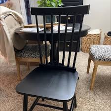 Costway Windsor Dining Chairs Set of 2 Armless Spindle Back Solid Rubber Wood Black : Target