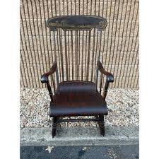 Early 20th Century Antique Hand Painted Rocker Chair. | Chairish