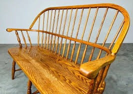 Vintage Oak Windsor Spindle Back Prosper's Bench or Settee ...