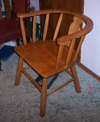 Mid Century Solid Oak Rustic Armchair (AC112) | eBay