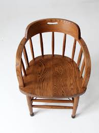 Antique Oak Captains Chair - Etsy