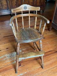 Sold at Auction: Oak Child's High Chair att. to The Kentucky ...