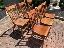 Lot - Set of Six Kentucky Cherry Arrow Back Chairs