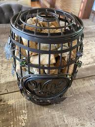 Metal Rustic Wine Barrel Cage Cork Holder Collector Home ...