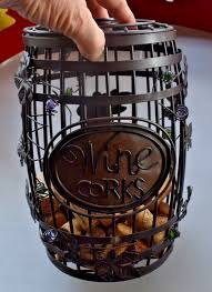 Metal Rustic WINE BARREL CORK CAGE Holder Collectors Home ...