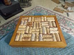 WINE CORK WOOD FRAME Kitchen Trivet Hotplate 8" X 10" No. 2 VG ! | eBay