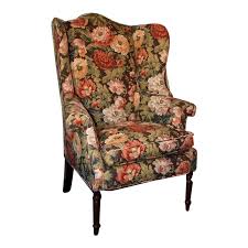 19th Century Antique American Sheraton Wing Chair | Chairish