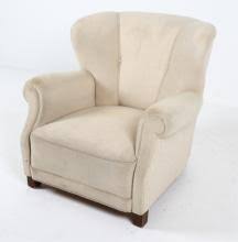 Sold at Auction: DANISH MID-CENTURY WINGBACK CLUB CHAIR