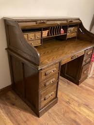 Oak Crest roll top desk Vintage Beautiful American 54" Oak ...