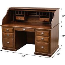 Conventional Quarter Sawn White Oak Wood Rolltop Desk