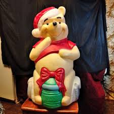 Disney Christmas Winnie the Pooh blow mold 34" tall, lights ...