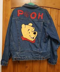 VTG Womens Winnie the Pooh Denim Jean Jacket w Big Letters ...