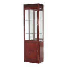 Vintage Chinese Mahogany Display Case With Lower Blind Door ...