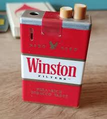 Vintage WINSTON FILTERS CIGARETTE PACK LIGHTER Advertising ...