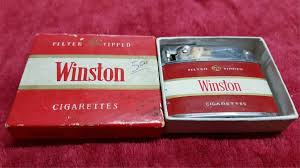 Vintage Winston Filter Tipped Cigarette Lighter Original w/Box Japan | eBay