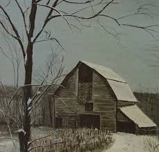 Vintage Barn Art Print: Signed & Numbered Snow Landscape - Etsy