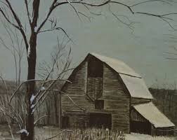 Rustic Barn Snow Scene Print: Signed & Numbered Landscape Art - Etsy