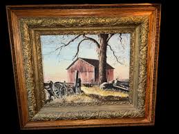 Antique 19th C Victorian Oak Gold Gilt Ornate Picture Frame ...