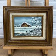 Everett Woodson (1933-) - Winter Landscape - Etsy